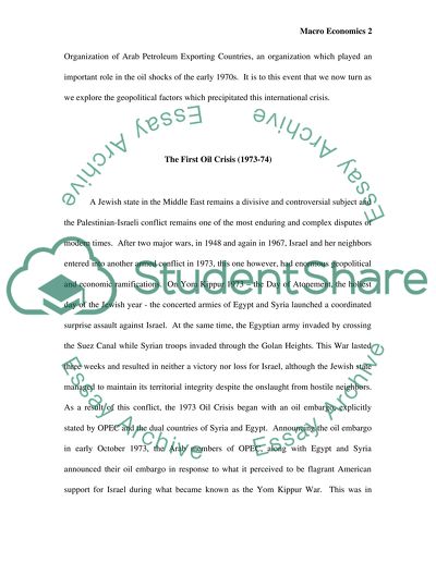 International Oil Crisis