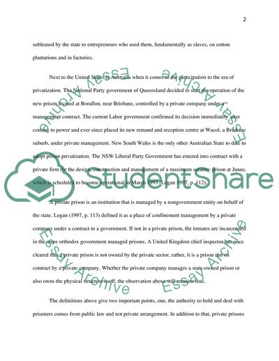 The Privatization of Prisons and Penal Policy