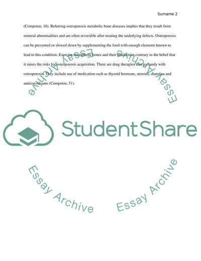 The Incidence of Osteoporosis