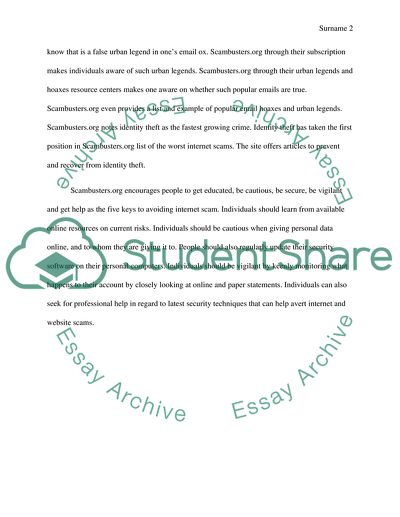 Problem-Solving Activities of Scambusters.org