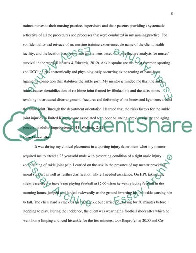 Ankle Injury Nursing Reflective in Healthcare Management