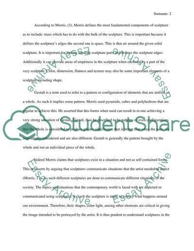 Morris, note on sculpture