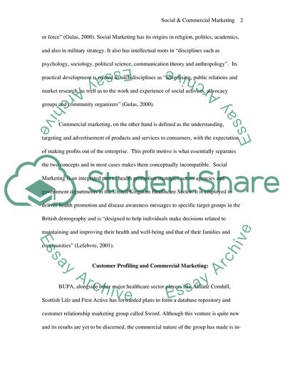 Differences between the Social Marketing and Commercial Marketing