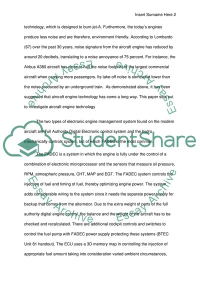 Aircraft Engine Technology - FADEC