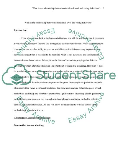 What is the Relationship between Educational Level and Voting Behaviour