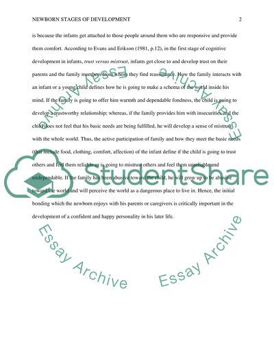 Newborn stages of development
