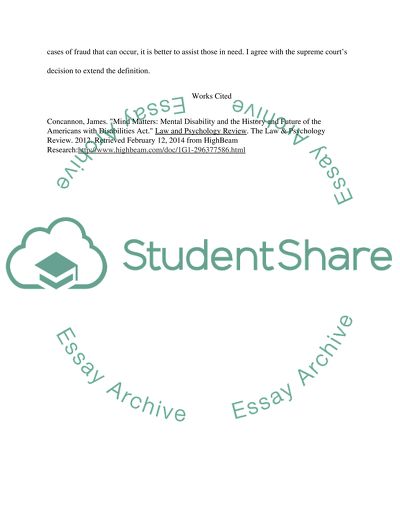 The Motivation behind the ADA Act