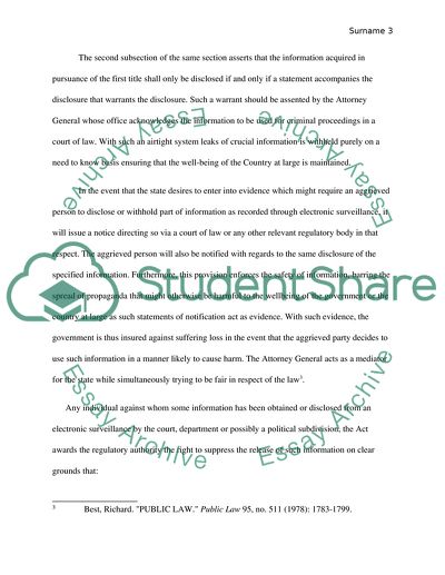 Foreign Intelligence Surveillance Act