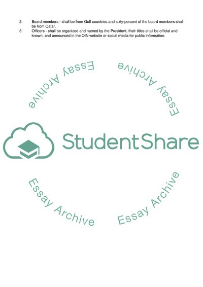 The Qatari In Indy Club Constitution and By-laws