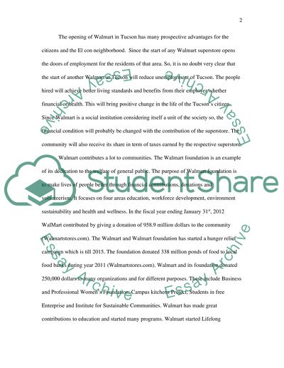 Building of a Walmart Supercentre on the East Side of Tucson