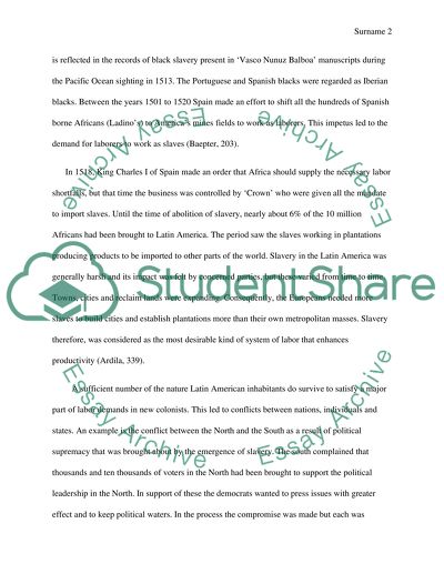 The Slavery in Latin America Before the 20th Century