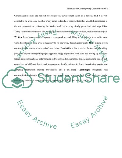 Essentials of Contemporary Communication