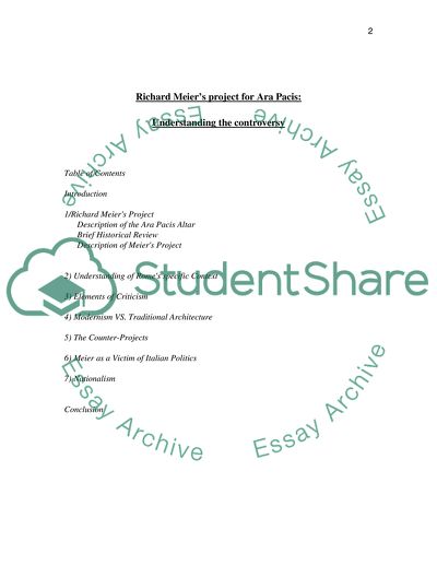 Richard Meiers project for Ara Pacis - Understanding the Controversy