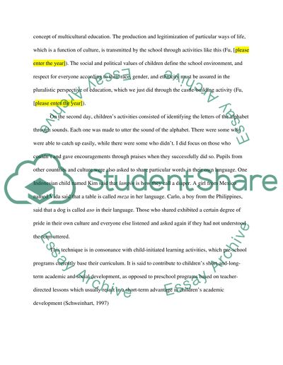reflection paper on a five hour kindergarten observation essay reflection paper on a five hour kindergarten observation