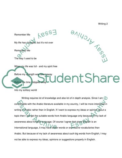 My experience with writing