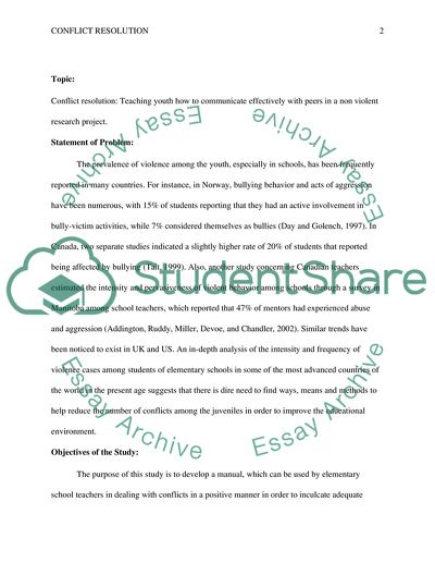 Conflicts among Youth in the Educational Surrounding