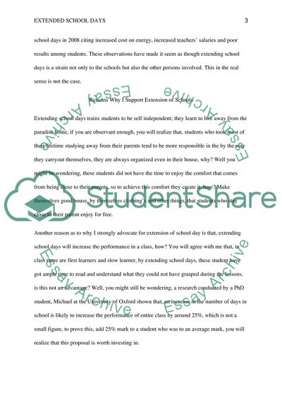 Arguments against Extended School Days