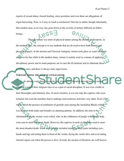 What constitute torture