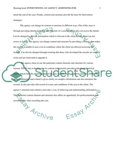 Interview an agency administrator