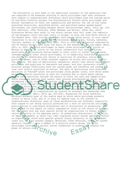 White Privilege and the Myth of Meritocracy-Diversity in Organizations