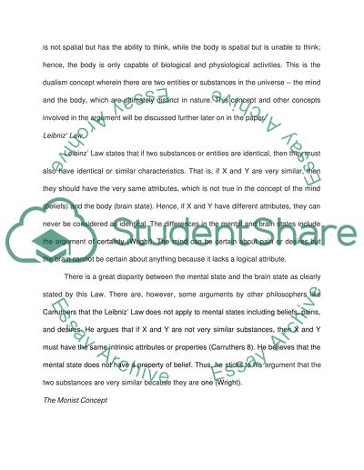 Provide an argument for the claim that (some) mental states are not identical to any brain state