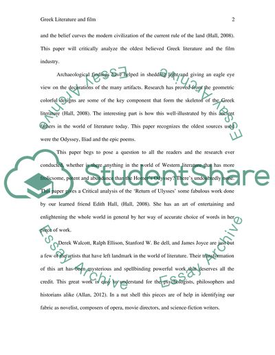 Greek Literature and Film