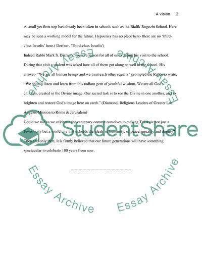 A Vision for Tel Aviv