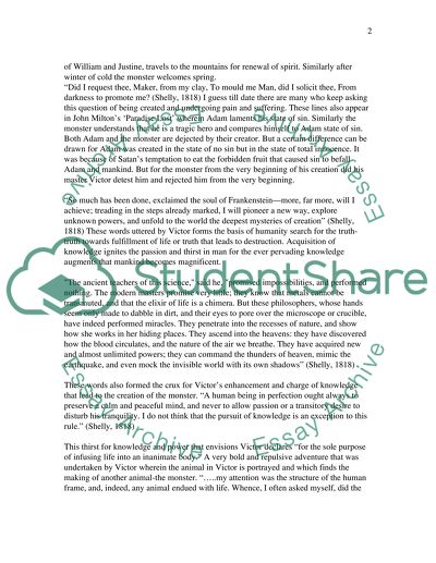 Dominant Themes in Frankenstein