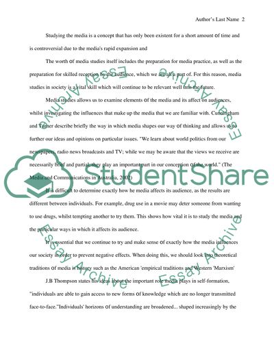 Media Influences and Its Elements