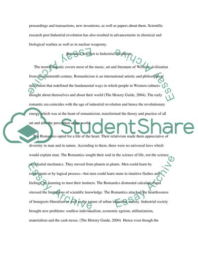 Industrial Revolution and its Effects on Science