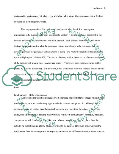 An Airplane Ride from the Vantage Point of a Pensive Passenger