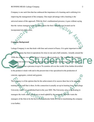 Business Solutions of Lafarge Company