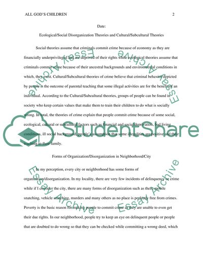 Andersons Code of the Street Applied to All Gods Children