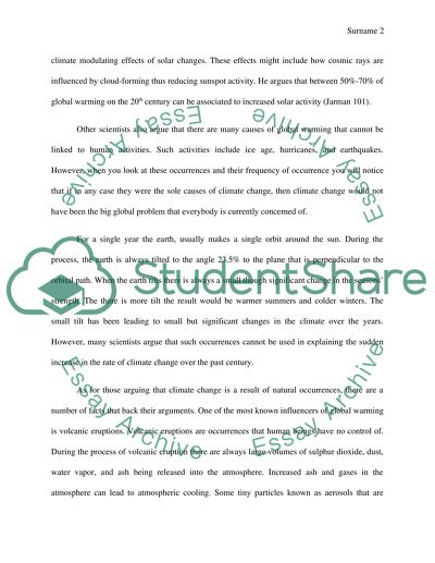 Climate Change: Man-Made or Natural Occurrence