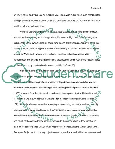 Anishinaabe change maker