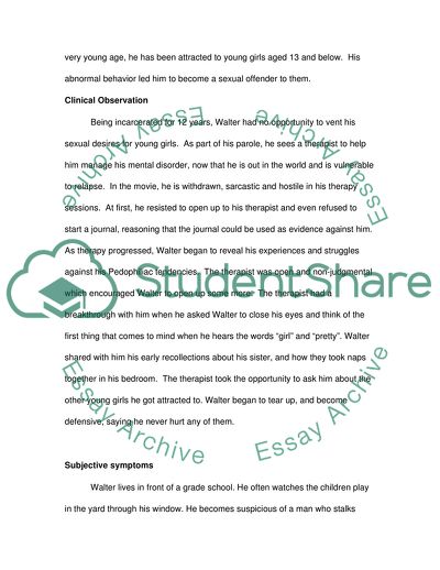 Psychological Case in The Woodsman Movie