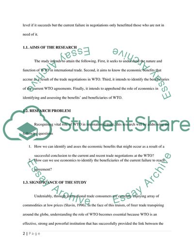 World Trade Organisation - Benefits and Beneficiaries