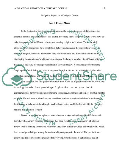 Designing a Course to Educate About Religion and Culture