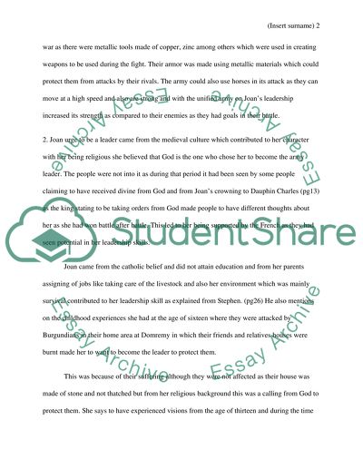 Joan of arc research paper image