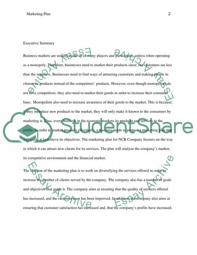 Marketing of NCR Company