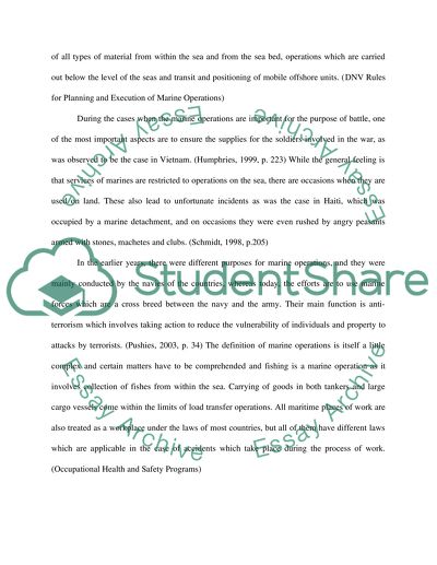 The Concept of Marine Organisations