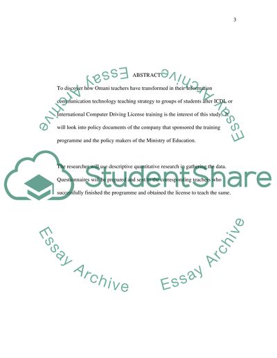 Omani Teachers and Communication Technology