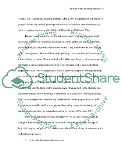 The role of the building surveyor in the planning system today