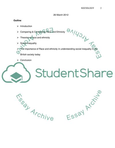 Comparison and Contrast Between Race and Ethnicity