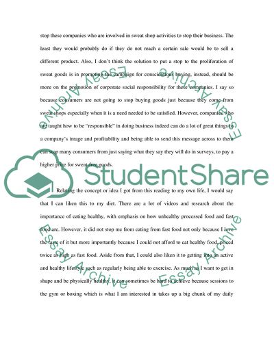 Consumers with a Conscience: Will They Pay More by Kimeldorf