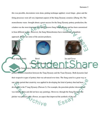 AP Art History Research Paper: The Roles of Sung pottery in Chinese Art History and Its Change over time