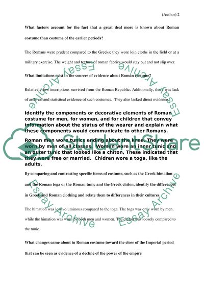 Fashion history Etruria and Rome