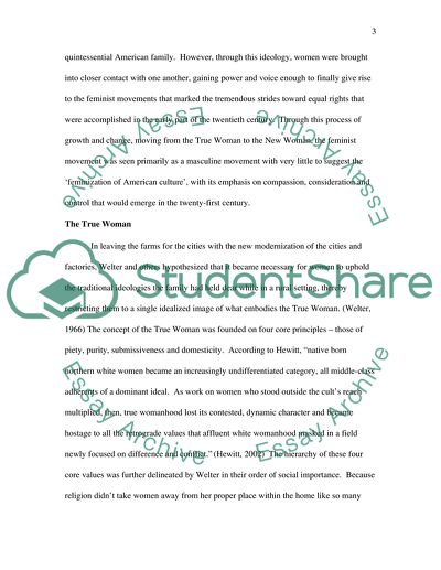 Feminization of the American Culture in Victorian America