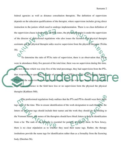 Practice Act Assignment: Physical Therapists