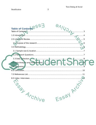 Teen Dating and Social Stratification in Australia